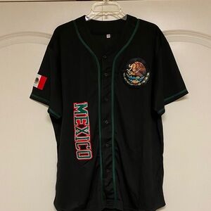 Black Mexico Baseball Jersey
